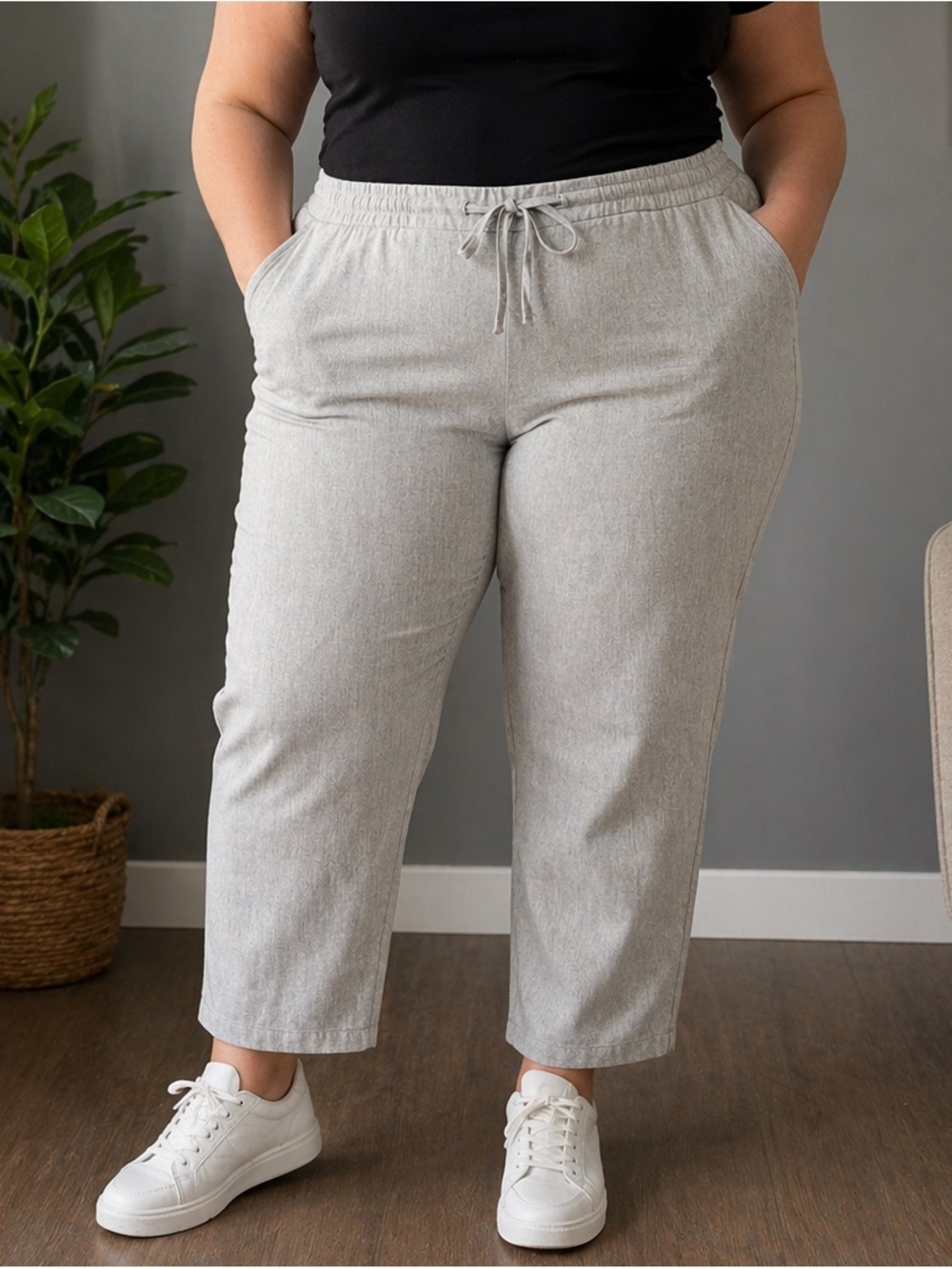 Old Navy 2X Grey Soft Lounge Jogger Pants Plus Size Comfy Stretch